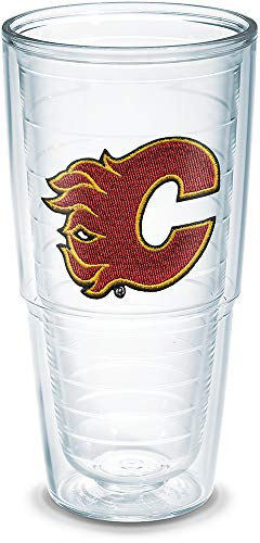Tervis 1044930"NHL Calgary Flames" Tumbler, Emblem, 24 oz, Clear