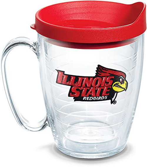 Tervis 1059153 Illinois State Redbirds Logo Tumbler with Emblem and Red Lid 16oz Mug, Clear Tervis 1059153 Illinois State Redbirds Logo Tumbler with Emblem and Red Lid 16oz Mug, Clear