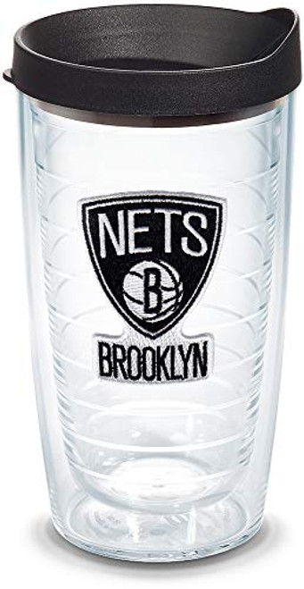 Tervis 1079867 NBA Brooklyn Nets Primary Logo Tumbler with Emblem and Black Lid 16oz, Clear Tervis 1079867 NBA Brooklyn Nets Primary Logo Tumbler with Emblem and Black Lid 16oz, Clear