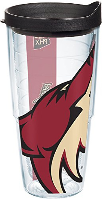 Tervis 1105453 NHL Arizona Coyotes Colossal Tumbler with Wrap and Black Lid 24oz, Clear Tervis 1105453 NHL Arizona Coyotes Colossal Tumbler with Wrap and Black Lid 24oz, Clear