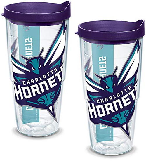 Tervis 1138647 NBA Charlotte Hornets Colossal Tumbler with Wrap and Royal Purple Lid 2 Pack 24oz, Clear Tervis 1138647 NBA Charlotte Hornets Colossal Tumbler with Wrap and Royal Purple Lid 2 Pack 24oz, Clear