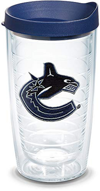 Tervis 1140951 NHL Vancouver Canucks Primary Logo Tumbler with Emblem and Navy Lid 16oz, Clear Tervis 1140951 NHL Vancouver Canucks Primary Logo Tumbler with Emblem and Navy Lid 16oz, Clear