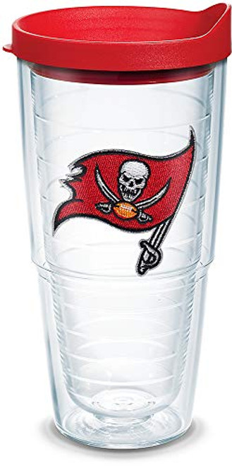 Tervis 1141272 NFL Tampa Bay Buccaneers Primary Logo Tumbler with Emblem and Red Lid 24oz, Clear Tervis 1141272 NFL Tampa Bay Buccaneers Primary Logo Tumbler with Emblem and Red Lid 24oz, Clear