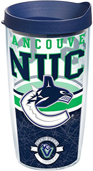 Tervis 1165229 NHL Vancouver Canucks Core Tumbler with Wrap and Navy Lid 16oz, Clear Tervis 1165229 NHL Vancouver Canucks Core Tumbler with Wrap and Navy Lid 16oz, Clear