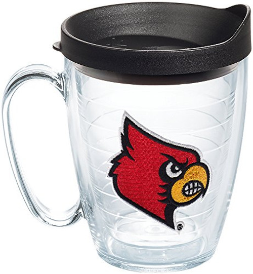 Tervis 1165925 Louisville Cardinals Logo Tumbler with Emblem and Black Lid 16oz Mug, Clear Tervis 1165925 Louisville Cardinals Logo Tumbler with Emblem and Black Lid 16oz Mug, Clear