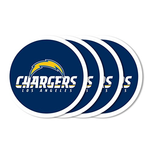 NFL Los Angeles Chargers Vinyl Coaster Set (Pack of 4)