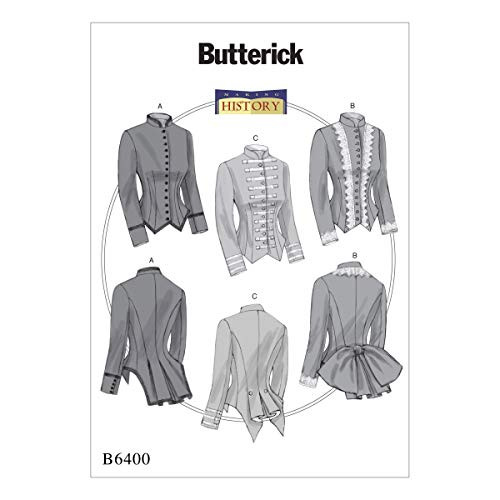 Butterick Patterns B6400 E5 Misses' Boned, Back-Pleat Jackets by Making History, Size 14-22 (6400)