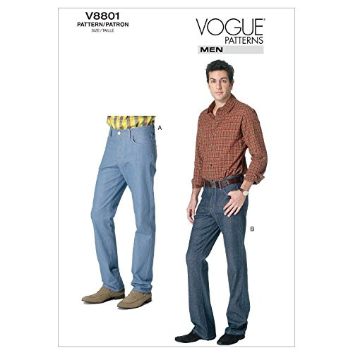 Vogue Patterns V8801 Men's Jeans, Size NV (30-32-34-36)
