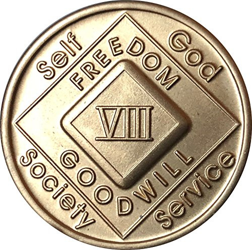 8 Year NA Medallion Official Narcotics Anonymous Chip VIII