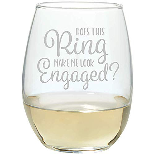 Carson 23687 Engaged Stemless Wine Glass, 17-ounce, Clear