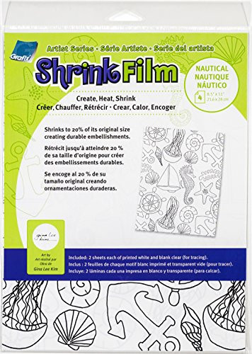 Grafix Shrink Film, 8.5" x 11", White/Clear