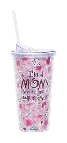 Burton & Burton 1439270 Mom Super Power Travel Cup, White