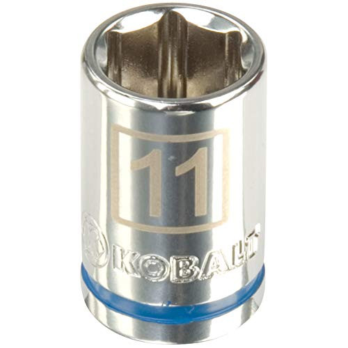 Kobalt 338118 1/4-Inch Drive x 11-mm Shallow 6-Point Socket