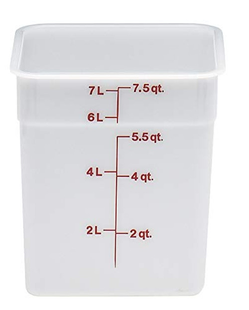 Cambro 8SFSP148 White Poly 8 Qt Cam-Square Container