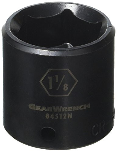 GEARWRENCH 1/2" Drive 6 Pt. Standard Impact Socket, 1-1/8" - 84512N