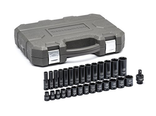 GEARWRENCH 29 Pc. 3/8" Drive 6 Pt. Impact Socket Set, Standard & Deep, Metric - 84925N