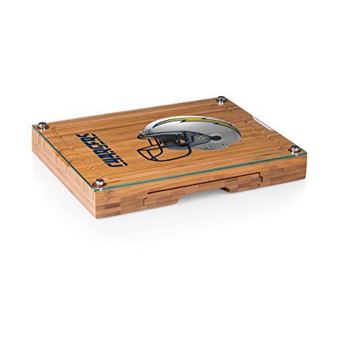 NFL Los Angeles Chargers Concerto Glass Top Cheese Board & Tools Set
