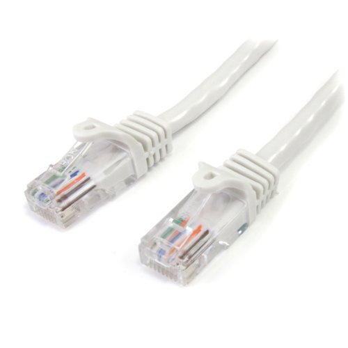 StarTech.com Cat5e Ethernet Cable - 6 ft - White- Patch Cable - Snagless Cat5e Cable - Short Network Cable - Ethernet Cord - Cat 5e Cable - 6ft