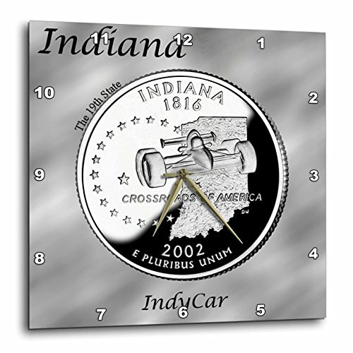 3dRose DPP_120133_3 State Quarter Indian a Wall Clock, 15 x 15