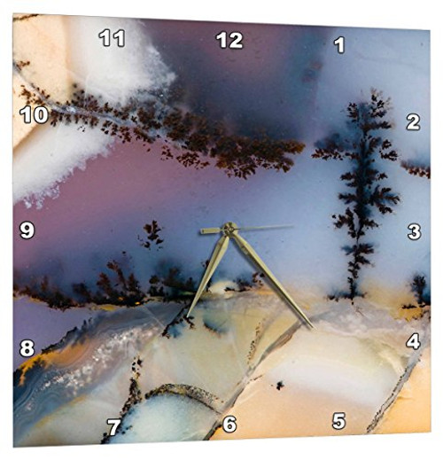 3dRose Nevada. Amethyst Sage Agate, Natural Pattern - Us29 Bja0049 - Jaynes Gallery - Wall Clock, 15 by 15-Inch (DPP_92201_3)