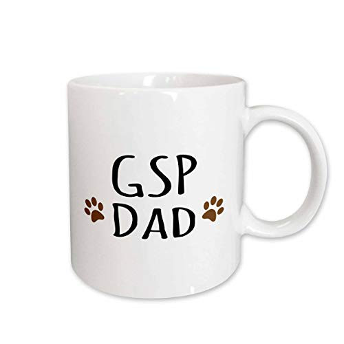 3dRose GSP Dog Dad Mug, 15 oz, Ceramic