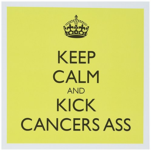 Keep calm and kick cancers ass - Greeting Card, 6 x 6 inches, single (gc_157443_5)
