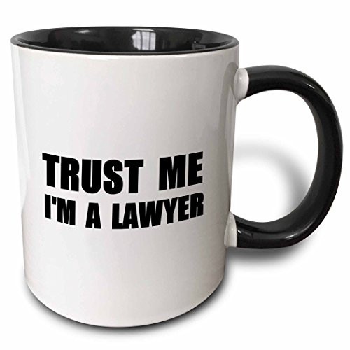 3dRose Trust Me I'M A Lawyer - Fun Law Humor - Funny Job Work Office Gift Mug, 11 oz, Black