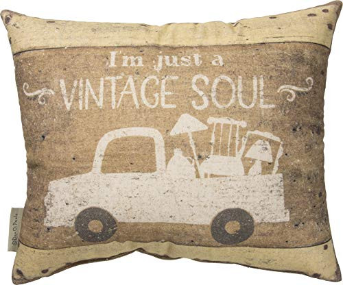 Primitives by Kathy Junker Collection Throw Pillow, 14 x 12-Inches, I'm Just A Vintage Soul