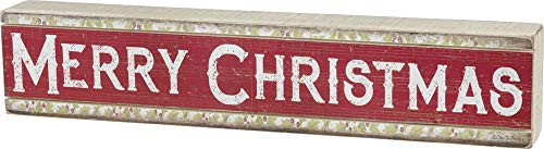 Primitive by Kathy Merry Christmas Slat Box Sign 15" x 3" x 1.75" Primitive by Kathy Merry Christmas Slat Box Sign 15" x 3" x 1.75"