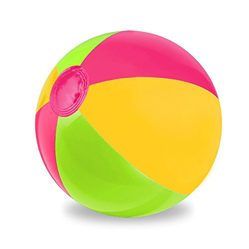 IAMGlobal 11" Rainbow Beach Ball, Inflatable Beach Ball, Bulk Pool Toys for Beach, Summer Pool and Birthday Parties (12 Pack)