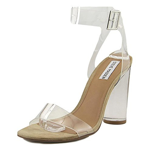 Steve Madden Women's Clearer Heeled Sandal, Clear, 6.5 M US