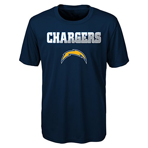 Outerstuff NFL Chargers Performance Short Sleeve Tee -Dark Navy-M(10-12)