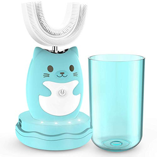 Kids Electric Toothbrushes, Automatic Toothbrush with U-Shape Brush Head, Auto Brush for Toddler Children (2-6, Blue) Kids Electric Toothbrushes, Automatic Toothbrush with U-Shape Brush Head, Auto Brush for Toddler Children (2-6, Blue)