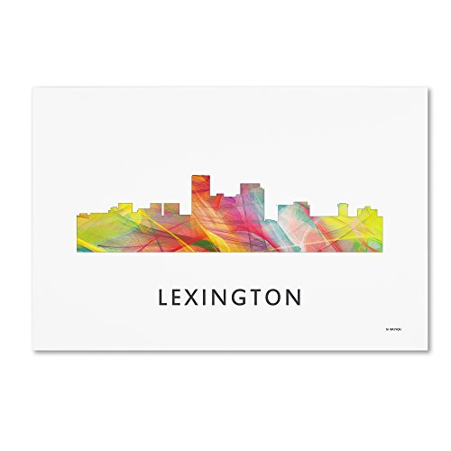 Lexington Kentucky Skyline WB-1 by Marlene Watson, 12x19-Inch Canvas Wall Art