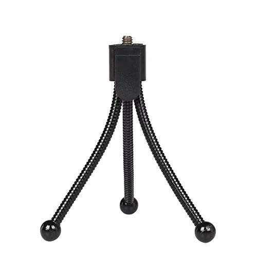 Dericam Webcam Stand,Mini Camera Tripod, Lightweight Adjustable Mini Tripod Stand for Conference Room Desktop(Camera Stand Black)