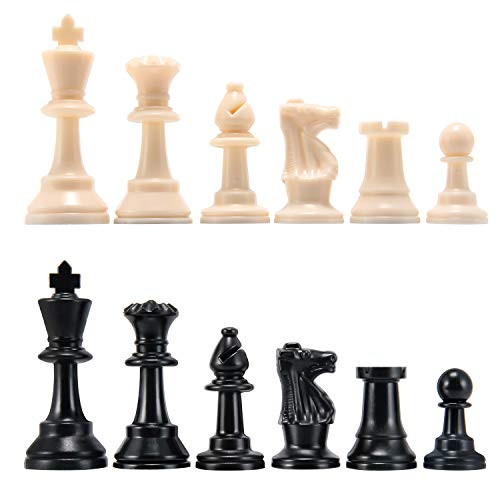 Amerous Chess Pieces, Chessmen with 3.7 King Height, Figure Figurine Chess Pawns for Chess Board Game - Pieces Only