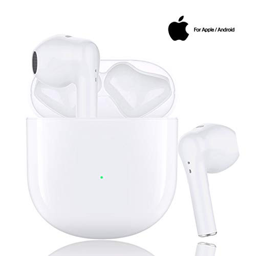 Wireless Earbuds in-Ear Bluetooth 5.0 Headphones with HD HiFi Stereo CVC8.0 Noise Canceling Bluetooth Earbuds with Mic 24H Playtime Mini Charging Case for iPhone Android Apple Earbuds