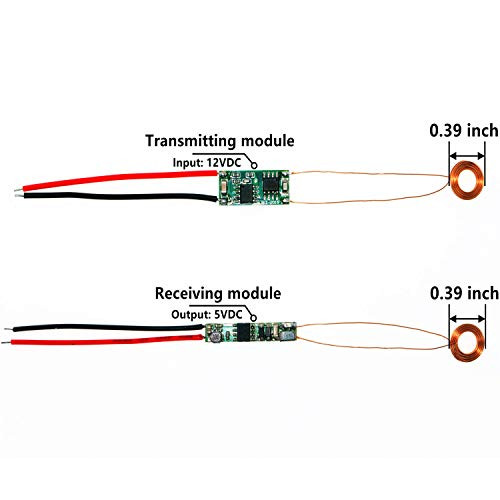 Mini Wireless Charging Wireless Transceiver 10mm Coil Power Supply Charger Module 5V Output (Coil Outer Diameter 10mm)
