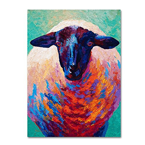 Suffolk Ewe 4 by Marion Rose, 24x32-Inch Canvas Wall Art