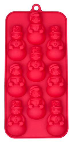 Christmas Snowman 9 Cavity Silicone Mold Baking Chocolate Candy Making Ice Cube Molds