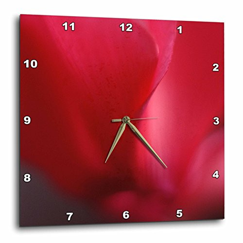 3D Rose Red Cyclamen Abstract Wall Clock, 15" x 15" 3D Rose Red Cyclamen Abstract Wall Clock, 15" x 15"