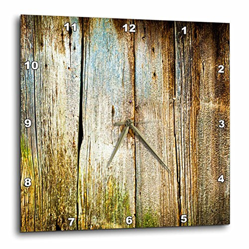 3D Rose Distressed Brown Barn Wood Effect Wall Clock, 15" x 15" 3D Rose Distressed Brown Barn Wood Effect Wall Clock, 15" x 15"