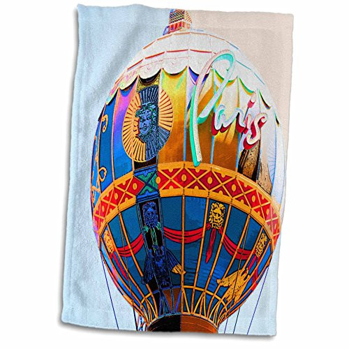3D Rose A Hot air Balloon Replica That says Paris on it in Vegas TWL_61376_1 Towel, 15" x 22"