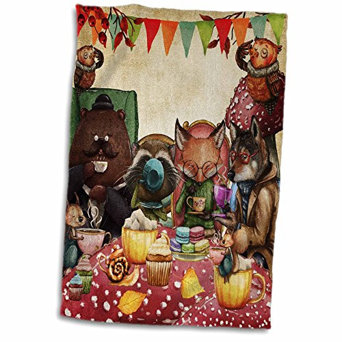 3dRose My Spirit Animal Sloth Sleeping On Tree Towel, 15" x 22", White