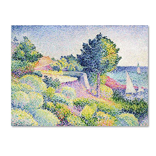 La Route sur la Cote by Henri-Edmond Cross, 14x19-Inch Canvas Wall Art