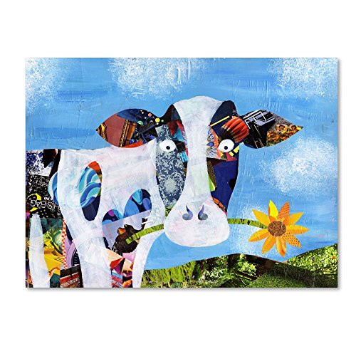 Cow by Artpoptart, 14x19-Inch Canvas Wall Art