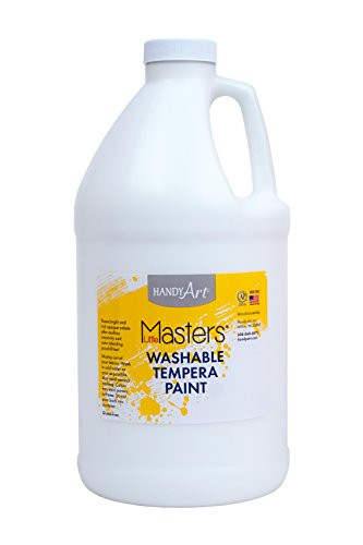 Handy Art Little Masters Washable Tempera Paint 1/2 Gallon, White