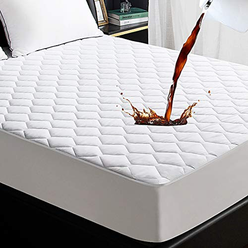 Queen Size Waterproof Mattress Pad, Safe Quilted Mattress Protector, Deep Pocket Waterproof Mattress Cover, Stretch to 18",10 Year Quality Assurance Queen Size Waterproof Mattress Pad, Safe Quilted Mattress Protector, Deep Pocket Waterproof Mattress Cover, Stretch to 18",10 Year Quality Assurance