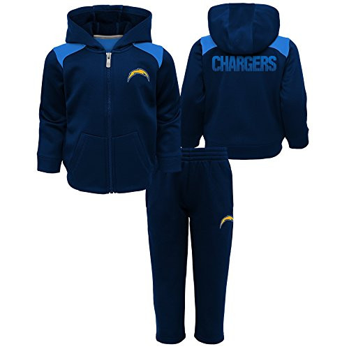 Outerstuff NFL LA Chargers Kids Play Action Performance Fleece Set, Dark Navy, Kids Medium(5-6)