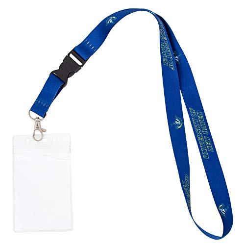 University of New Haven UNH Chargers NCAA Car Keys College ID Badge Holder Lanyard Keychain Detachable Breakaway Snap Buckle (w/Pouch)